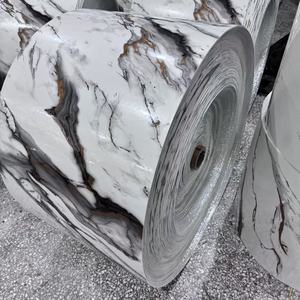 Painéis de Parede Modernos Fonjue, Placas Flexíveis de PVC UV, Folha de Mármore, Painel Plástico para Decoração de Interiores - Product Image 1