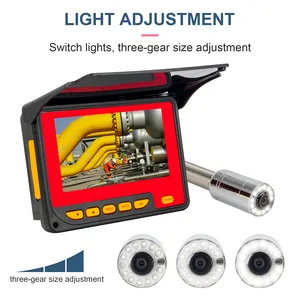 Tela colorida tft de 4.3 polegadas, câmera de inspeção de tubo de esgoto 23mm cctv industrial