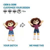 Poupée en peluche personnalisée pour fille, jouet en peluche doux avec vêtements, figurine en peluche OEM/ODM pour la vente en gros et la promotion