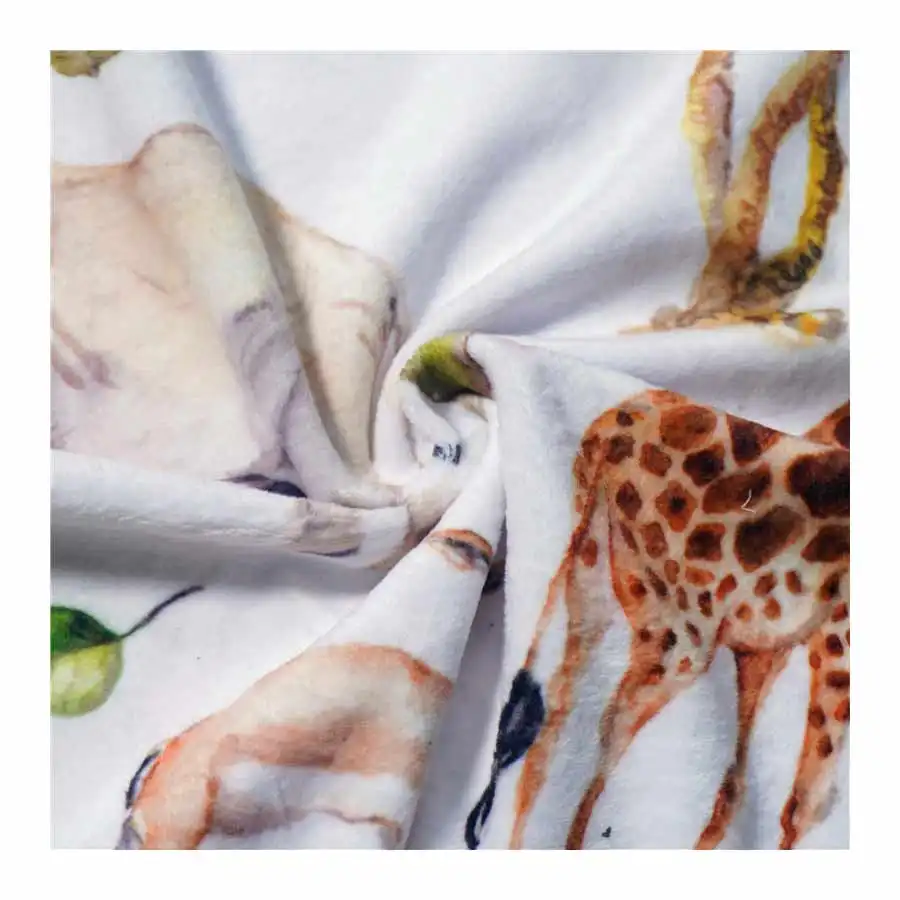 Dijital özel baskılı 4 yönlü streç çift taraflı Minky Squish kumaş bebek battaniyesi/tekstil/çanta sıcak satış süper yumuşak Spandex