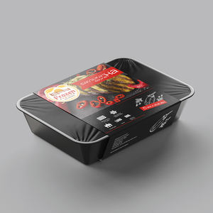 Manchon de ventre en papier recyclé personnalisé Etiquette en carton Compostable Déjeuner Préparation Repas Emballage alimentaire Bol Conteneur Manchons de boîte - Product Image 3