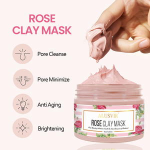 Ensemble de produits de soins de la peau de marque privée biologique Rose naturel sérum pour le visage crème Lotion Rose argile masque savon ensemble de soins de la peau - Product Image 3