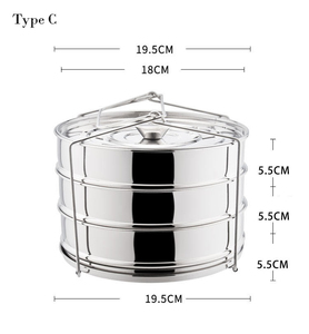 <strong>Pot</strong> Accessories Pressure Cooker <strong>Steamer</strong> <strong>Insert</strong> Pans Stainless Steel Stackable <strong>Steamer</strong> with Sling - Product Image 6