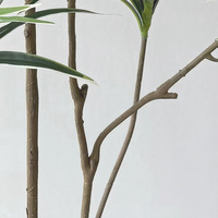 Plante artificielle en pot en plastique Silver Edge Spider Plant pour la décoration de la maison, du bureau et du jardin, plantes artificielles, verdure