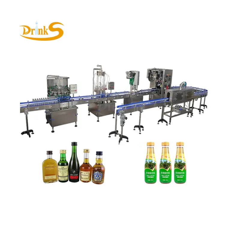 אוטומטי משקאות אלכוהוליים מילוי מכונה וודקה משקאות מילוי מכסת וסימון מכונת להשלים קו