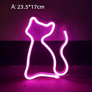 Lámpara LED <span class=keywords><strong>de</strong></span> Neón con Forma <span class=keywords><strong>de</strong></span> Gato, 5V, Luces Decorativas <span class=keywords><strong>de</strong></span> Pared para Exteriores, para Dormitorio, Hogar, Bar, Restaurante, Tienda, Club - Product Image 6