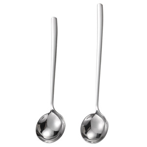 Lange Steel Zilveren Soep Lepel Pollepel Thuis Keuken Serviesgoed Rvs Lepels Schepje Vergiet Keukengerei Kookgerei - Product Image 6