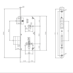 9045 Israel <span class=keywords><strong>Palestine</strong></span> 70Mm Mộng Nhôm Xi Lanh 4590 Khóa Cửa Cơ Thể - Product Image 4
