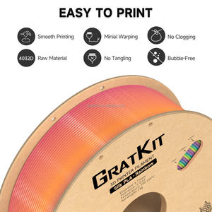 Gratkit 2024 Nieuw Product Zijde Regenboog Pla Filament 1.75Mm 1Kg Spoel - Product Image 2
