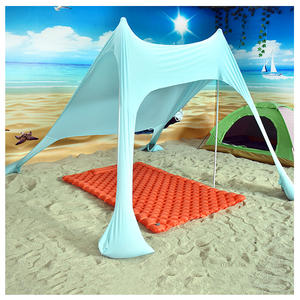 UV50 Parasole Lycr un Tratto Del Sole Tenda Della Spiaggia Con Poli Sacchi di Sabbia di Ancoraggio - Product Image 5