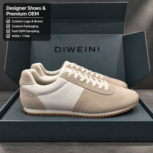 Zapatillas de Diseño de Lujo para Hombre y Mujer, Zapatillas Deportivas Retro de Gamuza Beige de Alta Calidad, Nuevas - Product Image 1