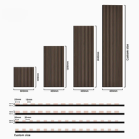 Panneaux acoustiques écologiques modernes en MDF avec finition placage 3D, absorbants le son, en polyester, 29 dB NRC, pour hôtel, école, hôpital, appartement