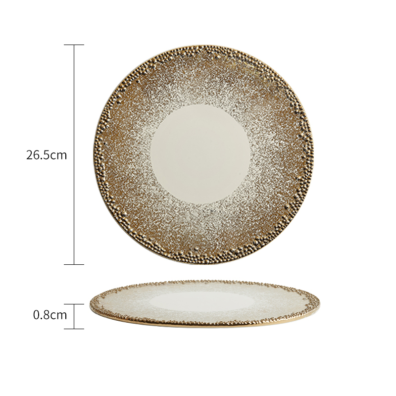 10.5 inch gold flat plate