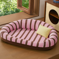 Lit pour animaux de compagnie amovible et lavable, canapé-lit pour chien, lit chaud pour chien et chat en hiver, coussin pour animaux de compagnie toutes saisons pour chiens de petite et moyenne taille