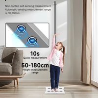 Popular Product Indoor High Precision LCD Display 180KG/100G Weight Scales Tempered Glass ABS 1.8M Height Measuring Instrument