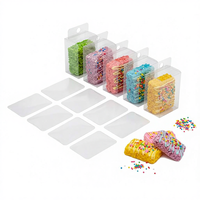 Boîtes en plastique pour friandises au riz Krispie, pliables, 3,5 x 2,4 x 1,38 pouces, boîtes à bonbons avec trou pour les cadeaux de fête ou les gâteaux
