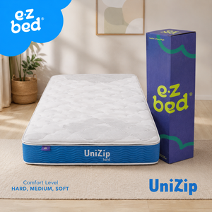 Colchón Híbrido UniZip - Diseño Moderno, Soporte Equilibrado, Opciones de Comodidad Flexibles, Acceso Práctico con Cremallera para Dormitorios y Hoteles - Product Image 1