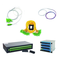 Cassette de répartiteur optique LGX Box PLC 1x8 avec connecteurs SC UPC APC pour distribution optique FTTH FTTX FTTB