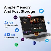15.6-Inch 6500Y Processor Laptops 16GB RAM 512GB SSD 1080P FHD IPS Display Laptop Computer