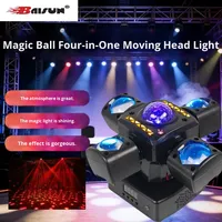 Nouvelle Lampe LED à Tête Mobile Quatre-en-un Effet Boule Magique, Télécommande DMX512, Laser Stroboscopique à Haute Luminosité, Éclairage à Faisceau - Meilleures Ventes