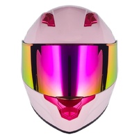 Casques modulaires rabattables roses de haute qualité, personnalisés, protecteurs, sûrs et confortables, en ABS pour moto