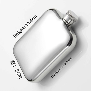 Mini gourde carrée portable en acier inoxydable 304 de 6 oz, design moderne et minimaliste, pour étudiants, idéale pour le <span class=keywords><strong>vin</strong></span> <span class=keywords><strong>rouge</strong></span> en extérieur - Product Image 2