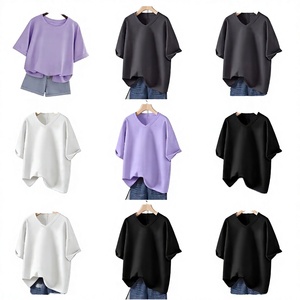 Camisetas de Manga Corta para Mujer, Cuello Redondo, Algodón Anti-Pilling y Anti-Arrugas, Corte Regular, Transpirables, 300g, Impresión Digital, Venta al Por Mayor - Product Image 3