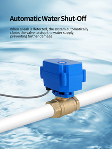 Détecteur de fuite d'eau avec capteurs alimentés par batterie 5V et 4 capteurs d'eau de 6 m et vanne d'arrêt automatique DN25 (1 pouce) pour <span class=keywords><strong>la</strong></span> détection des fuites d'eau - Product Image 5