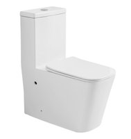 WC monobloc en céramique, sanitaire de salle de bain, WC à chasse d'eau siphonique