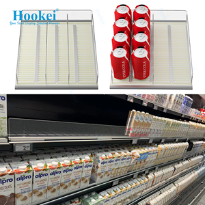 Gravity Roller Shelf Flex Publicidad Productos Case Rack Display Shelf Pusher System - Product Image 5