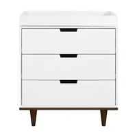 Coffre de chambre à coucher en bois blanc de luxe armoire de rangement avec 3 tiroirs commode en bois 3 tiroirs