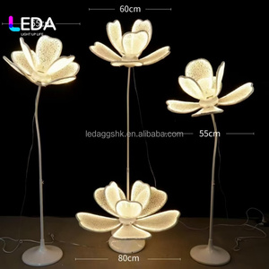 LEDA Wedding Decoration White Warm Color Wedding Aisle Decoration With Light Giant Flower Led <b>Floor</b> <b>Lamp</b> for Events Decor - Product Image 3