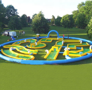 Mini terrain de Golf gonflable avec palmier Mini 9 trous jeu de Golf gonflable pour l'entraînement de Golf des adultes - Product Image 1