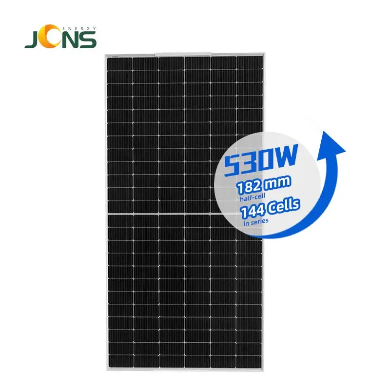 Jcn toptan Monocrystalline silikon güneş panelleri 525W 530W 535W 540W 545W 550W güneş paneli yarım kesim