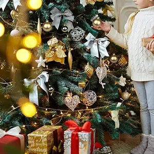사용자 정의 로고 일반 여러 가지 빛깔의 크리스마스 트리 대형 야외 장식 공 크리스마스 유리 공 장식품 세트