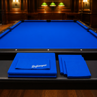 Ensemble de tissu de billard bleu roi pour la rechapage de table de billard avec bandes de rail prédécoupées et bords coupés droit