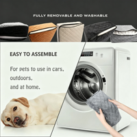 Coussin de siège auto universel pour chiens, coussin de voyage portable pour l'extérieur, pour siège avant de voiture avec ceinture de sécurité