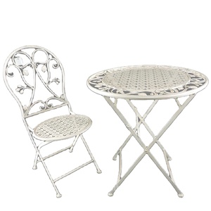 Ensemble <span class=keywords><strong>de</strong></span> Patio en métal, fait à la main, Table pliable, avec chaise <span class=keywords><strong>de</strong></span> Style Vintage, mobilier pour <span class=keywords><strong>jardin</strong></span>, hôtel, restaurant, offre spéciale - Product Image 1