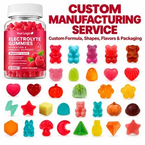 Gummies électrolytiques OEM : Soutien minéral hydratant au magnésium et au potassium, saveur framboise, bien-être quotidien, complément alimentaire végétalien - Product Image 5