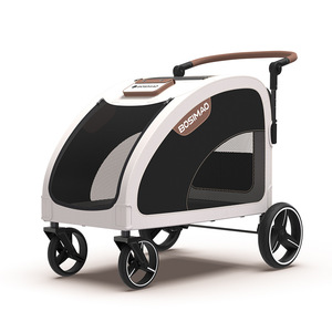 Large pet <b>stroller</b> for Golden Retrievers, suitable for multiple pets including cats, foldable and portable. - Product Image 5