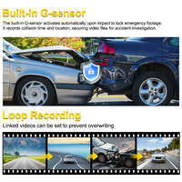 Cámara para Auto con WiFi, 3840*2160P, DVR, Triple Lente, Pantalla IPS de 2'', Visión Nocturna IR, Grabador de Conducción con Condensador - OEM/ODM Disponible