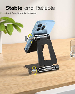 Custom Logo Portable Folding Adjustable Height Strong Cell Phone <b>Stand</b> <b>Desktop</b> Mobile Phone Holder - Product Image 5
