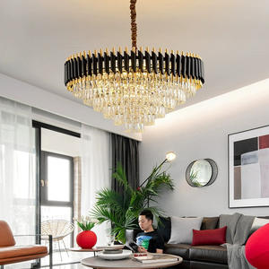 Venta directa de fábrica para <span class=keywords><strong>Amazon</strong></span> Export K9 Crystal Luxury Chandelier Altura ajustable para sala de estar Restaurante Comedor Vidrio - Product Image 2