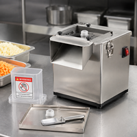 Commerciële elektrische groentesnijmachine voor aardappel, wortel, ui, in blokjes snijden, voedselservice, productie, betrouwbare werking