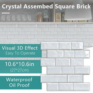 Tuiles murales autocollantes faciles à poser, résistantes à l'eau, anti-huile, autocollantes, fonction brique réfractaire pour cuisine et salle de bain, fabriquées en Chine - Product Image 3