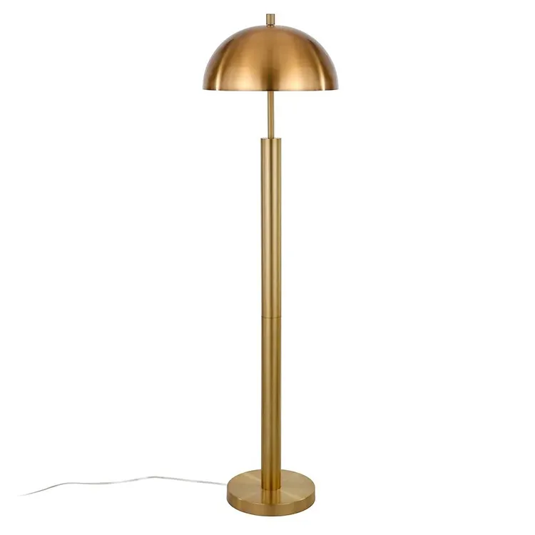 Metal Gold Floor Lamp, Standing Lamp with Heavy Metal Based, Home Decorate Light for Living Room, Bedroom, Study Room and Office