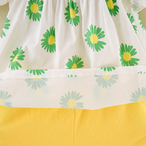 Bebé niño ropa de niñas flores Tank Tops blusa de pantalones cortos de verano traje de bebé conjunto - Product Image 6