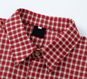 T-shirt da Uomo Casual Oversize a Maniche Corte con Stampa Personalizzata, Logo Personalizzato, Stile Cleanfit, Bottoni Completi, Vestibilità Ampia, Motivo a Quadri, Alta Qualità, Vendita all'Ingrosso - Product Image 3