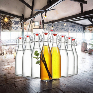 Bottiglia di Vetro Sigillata da 330ml 500ml 1000ml per <span class=keywords><strong>Vino</strong></span> alla Frutta con Tappo a Chiusura Ermetica e Coperchio in Alluminio per Tequila, Liquori e Fermentazioni - Product Image 3