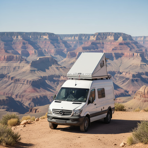 Tente <span class=keywords><strong>de</strong></span> toit rigide P Show FRP Wedge pour camping-car Mercedes Sprinter, type coquille, manuelle, quatre saisons, triple couche - Product Image 6